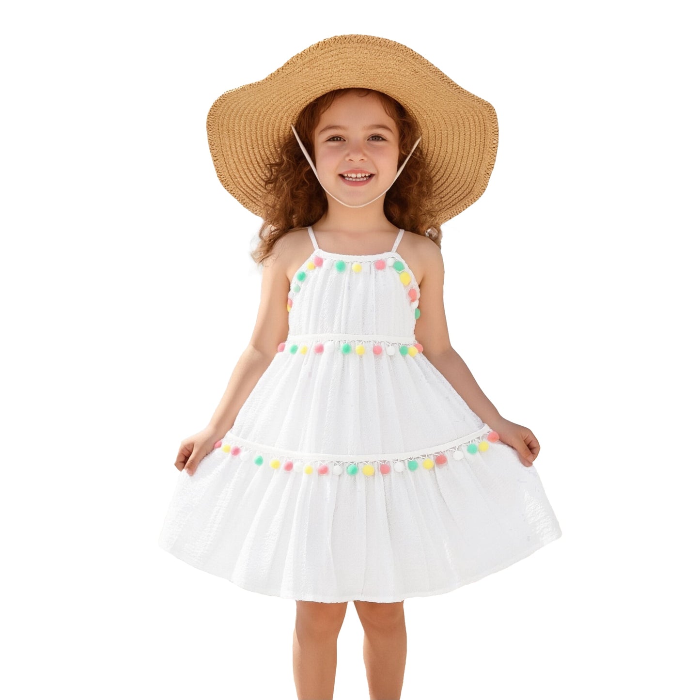 Younger Tree Baby Girl Clothes Outfits Kid Summer Sleeveless Sling Princess Beach Dress