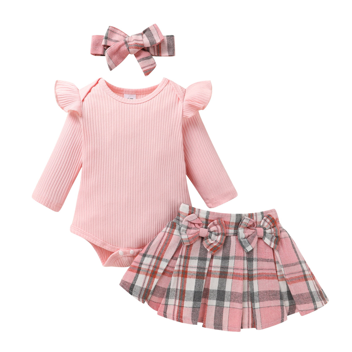 Younger Tree Toddler Baby Girl Dress Set Long Sleeved Top Skirt Set