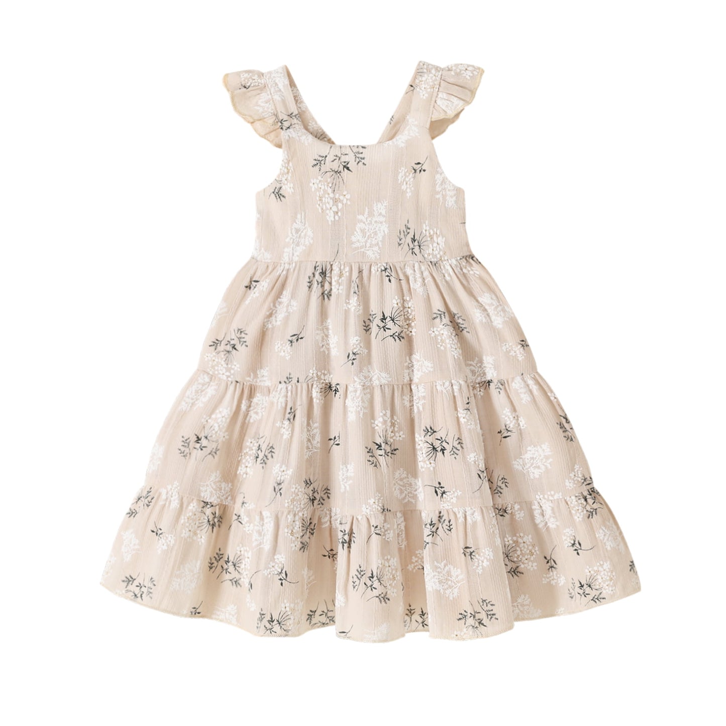 Younger Tree Baby Girls Summer Sleeveless Dress Kid Princess Flower Beach Butterfly Sundress12-18 Months