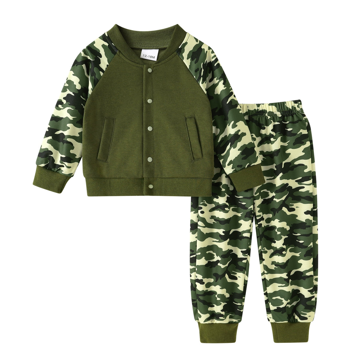 Tiny Cutey Toddler Baby Boy Girl Fall Winter Sweatsuits Set Clothes Baseball Tracksuit Outfit