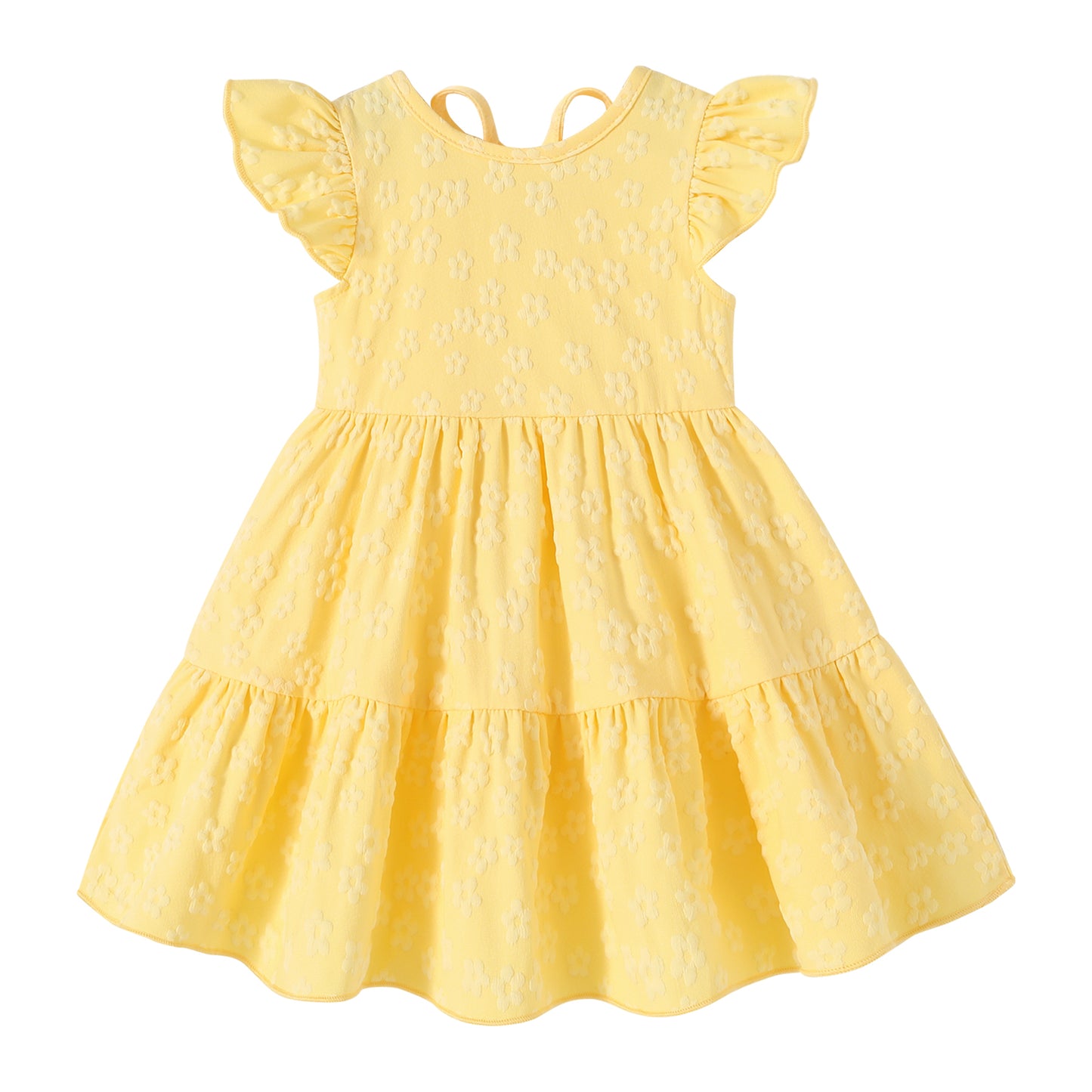 Happy Town Toddler Baby Girl Boho Dress Linen Ruffle Sleeveless Casual Dress