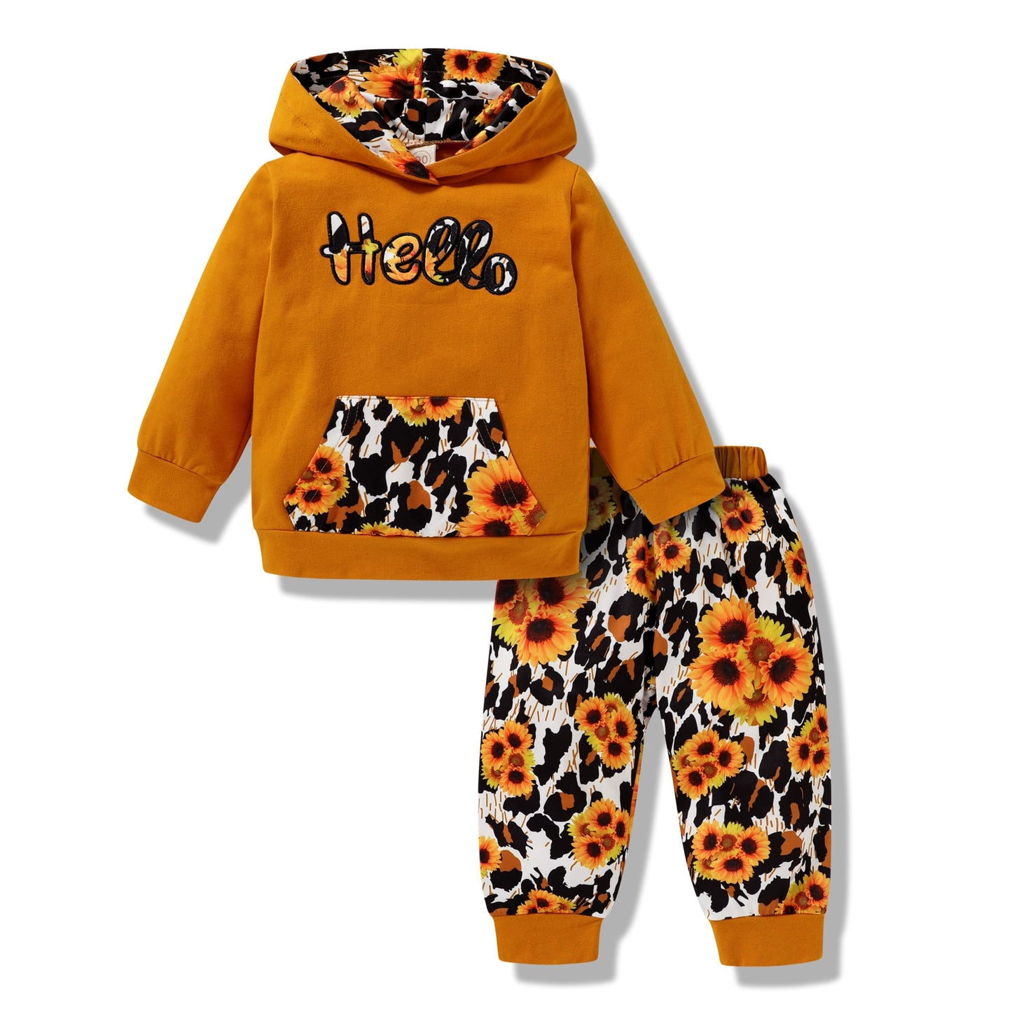 Younger Tree Toddler Baby Girl Fall Sweatshirt Clothes Kid Long Sleeve Hoodie Sweatsuit