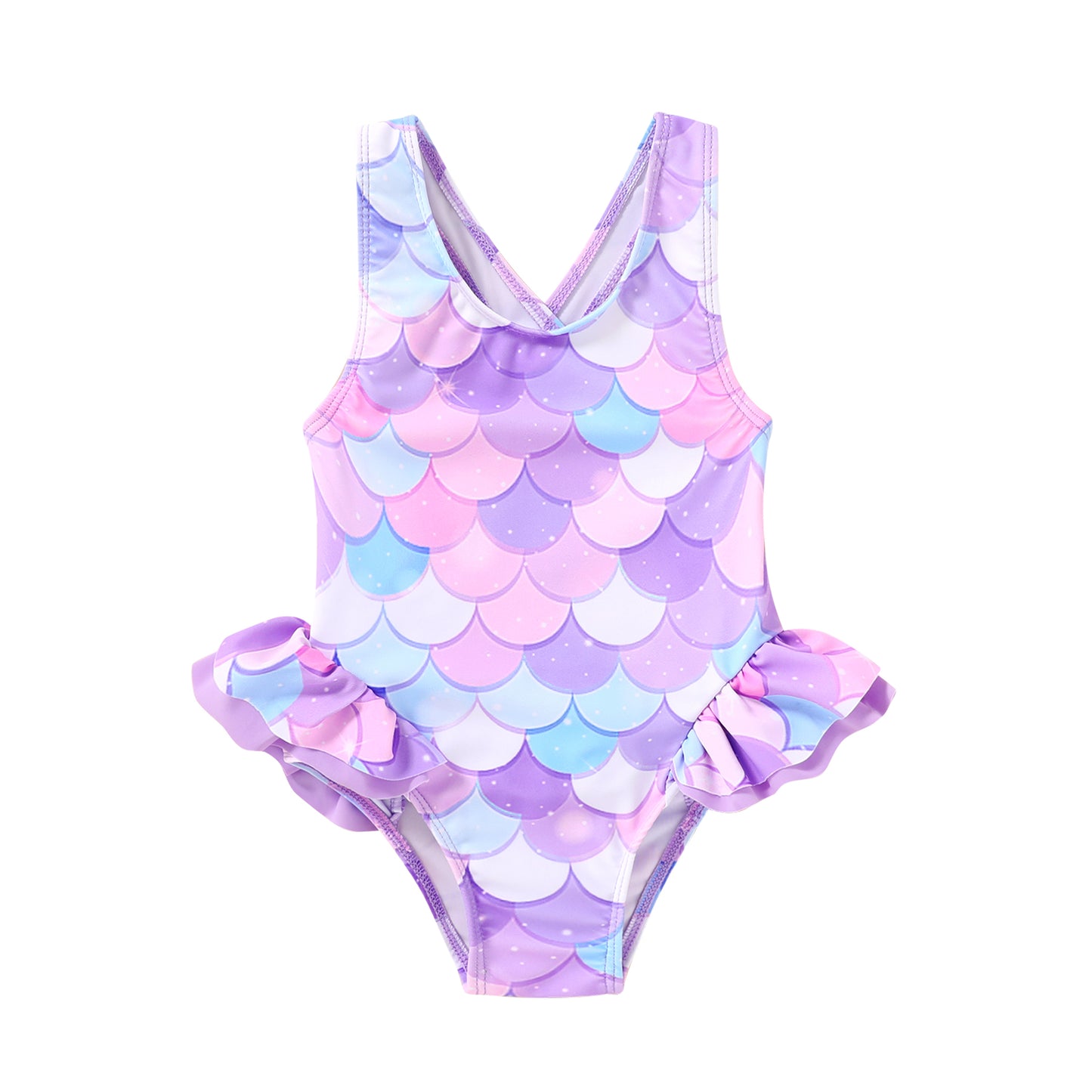 Happy Town Toddler Baby Girl Beach Bathing Suit Floral Sleeveless One-Piece Swimsuit With Bowknot