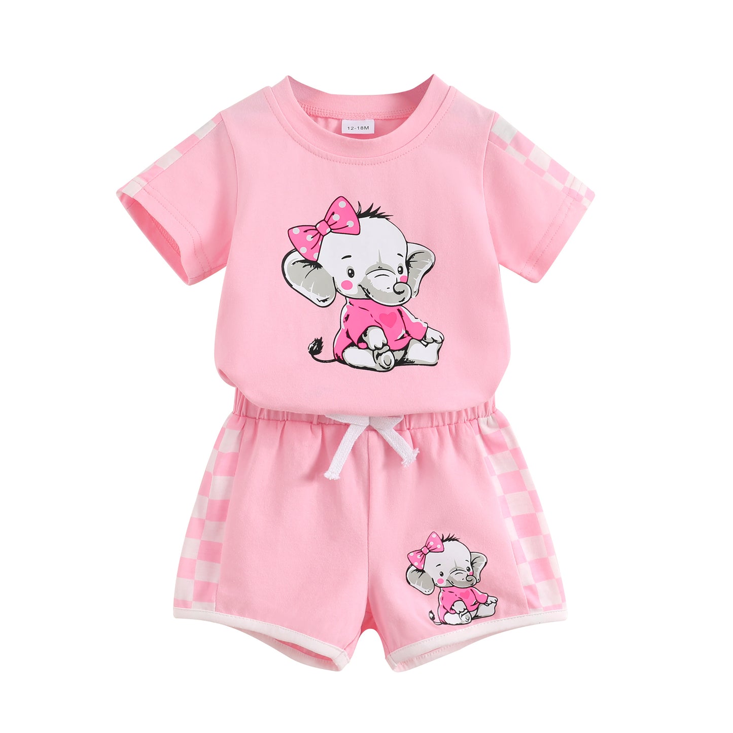 Happy Town Toddler Baby Girl Summer Outfits Butterfly Print Short Sleeve T-Shirt + Shorts Girls Two-Piece Clothes Set