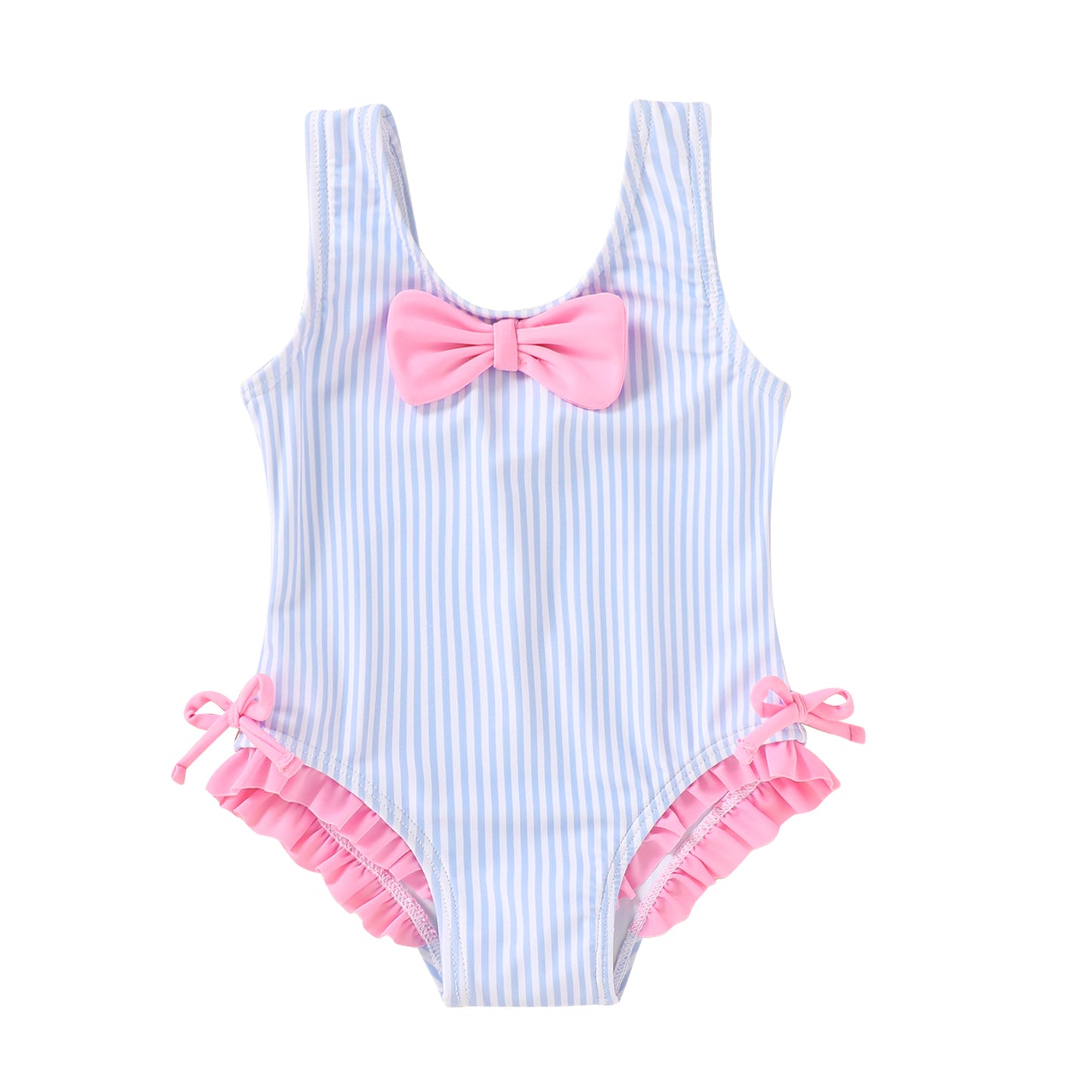MAMAMI Toddler Baby Girls Swimsuit Summer Sleeveless Cute One-Piece Bathing Suit for Girls